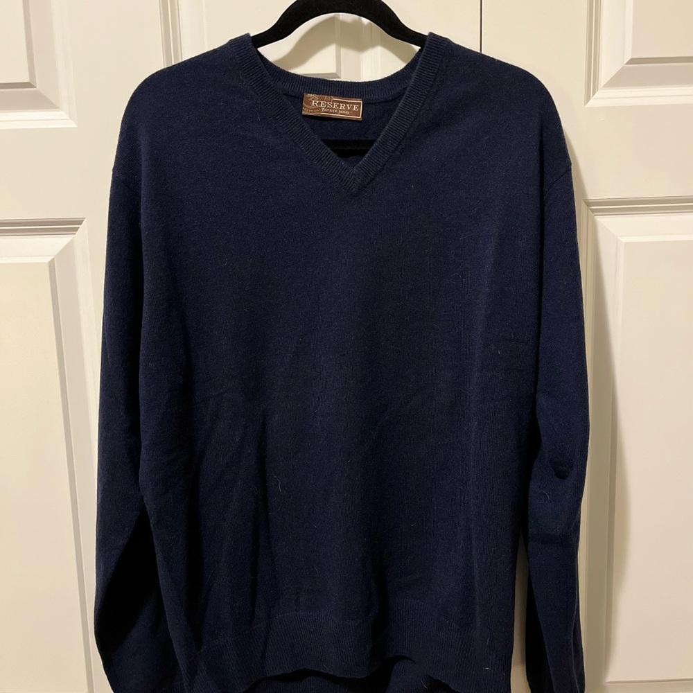 Reserve Patrick James 100% Cashmere V-Neck Sweater - Large